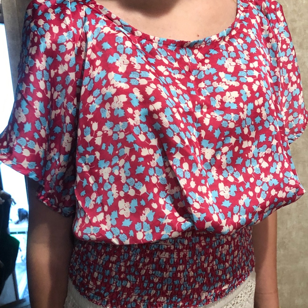 4 Ever 21 Satin Floral Top